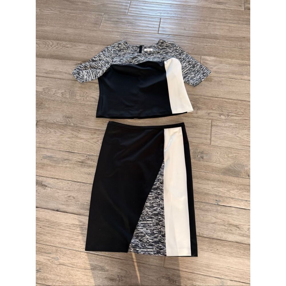 Calvin Klein Colorblock Skirt &Top